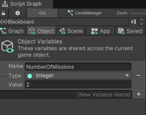 Level Manager NumberOfMissions