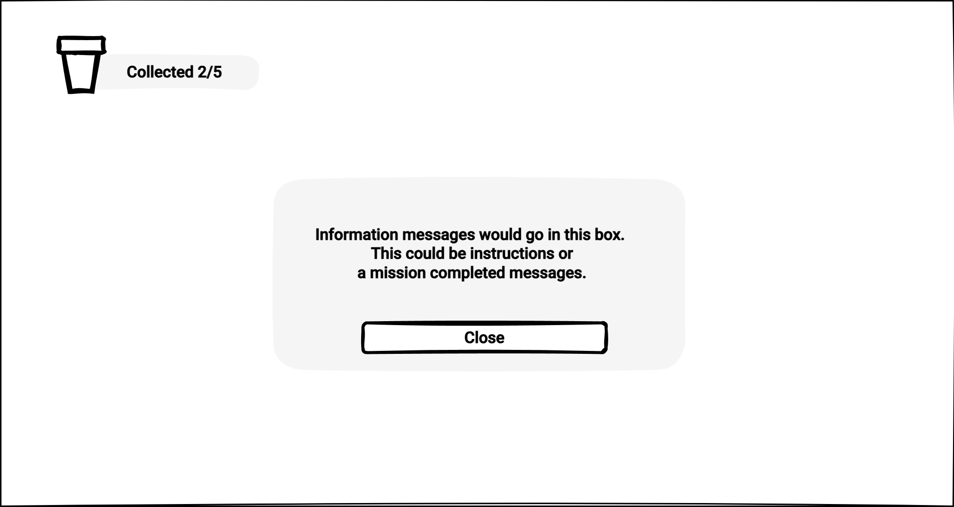 Park Clean-Up Game UI Wireframe