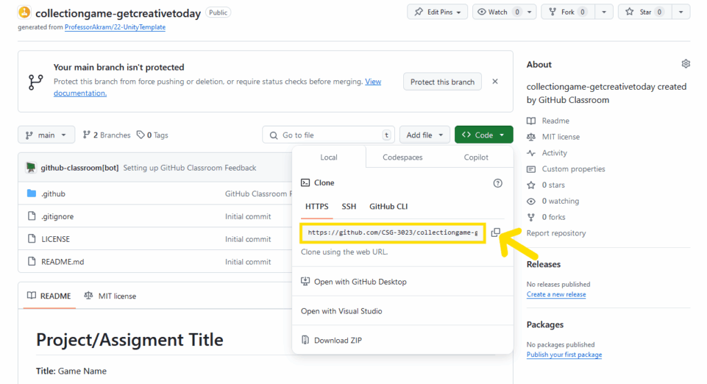 GitHub repository URL
