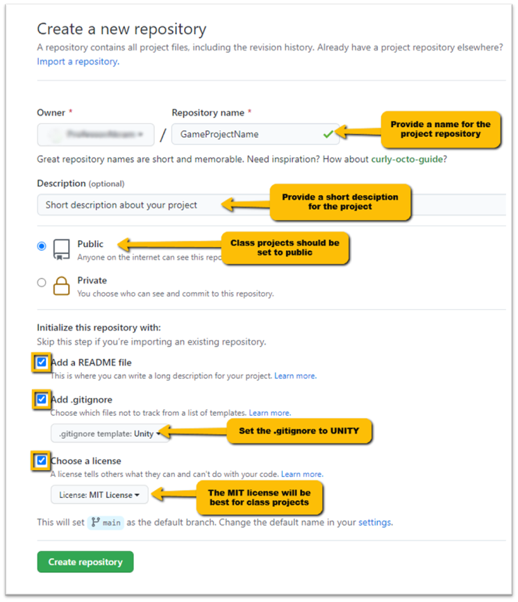 New repo setup - GitHub