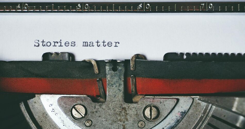 black and red typewriter