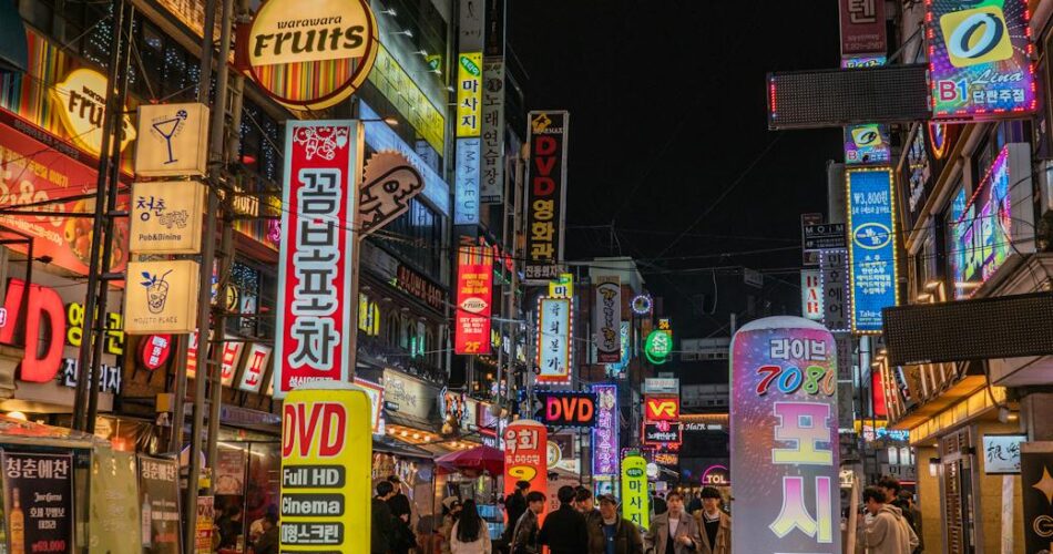 assorted color signages